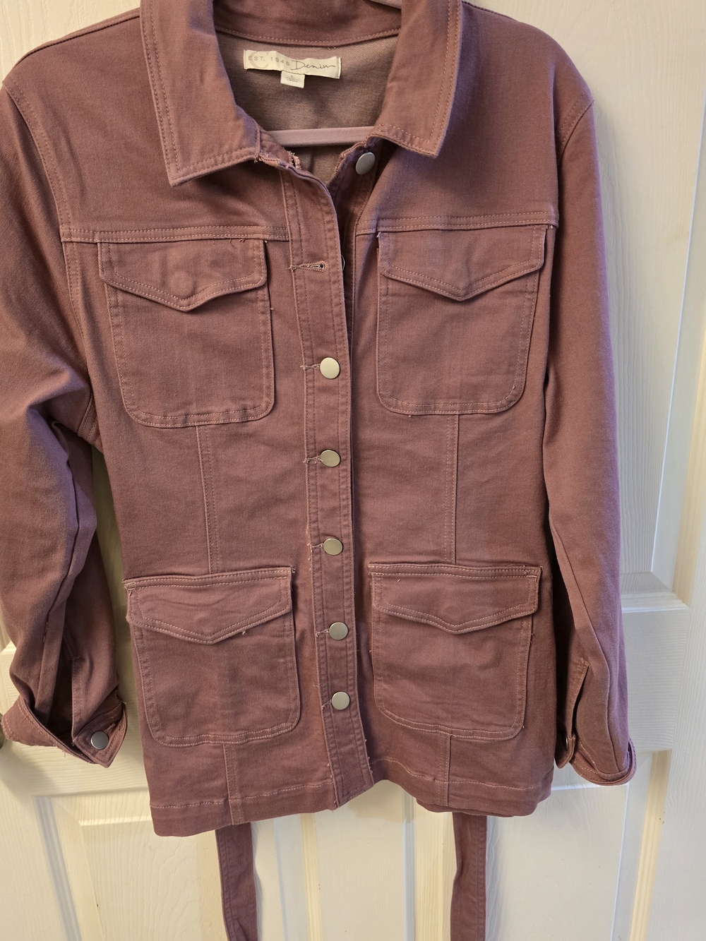 Utility Jean Jacket in Dusty Mauve by Dear John